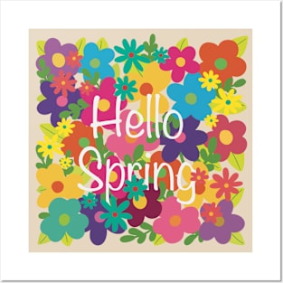 Hello Spring in Pink Posters and Art